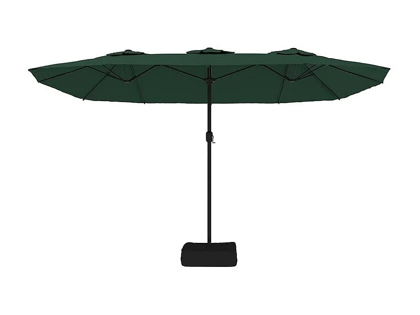 Parasol à double tête avec LED vert 449x245