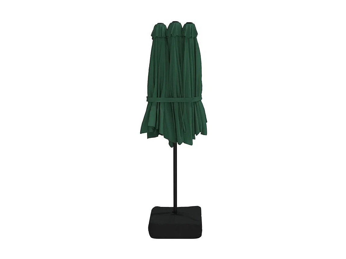 Parasol à double tête avec LED vert 449x245