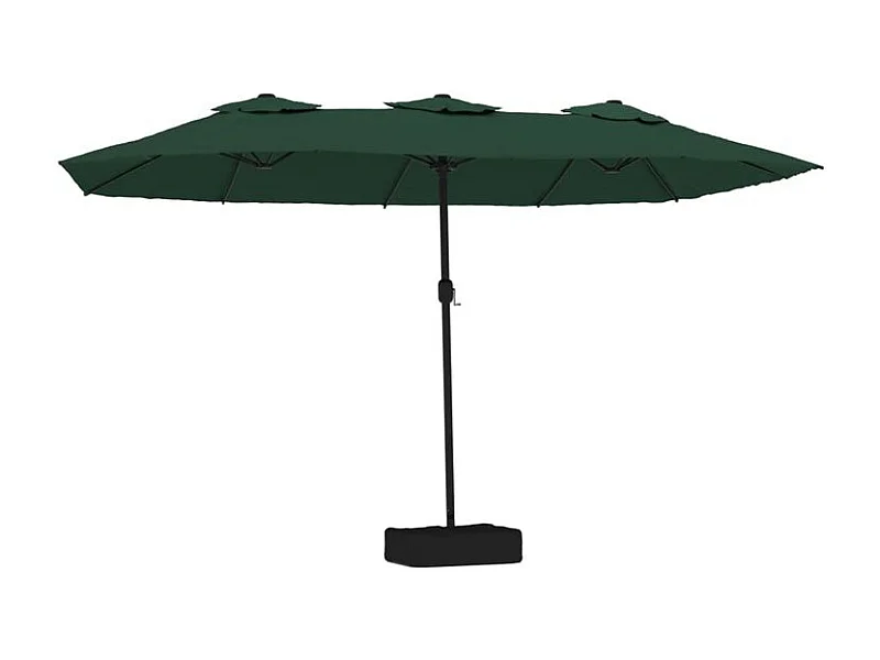 Parasol à double tête avec LED vert 449x245