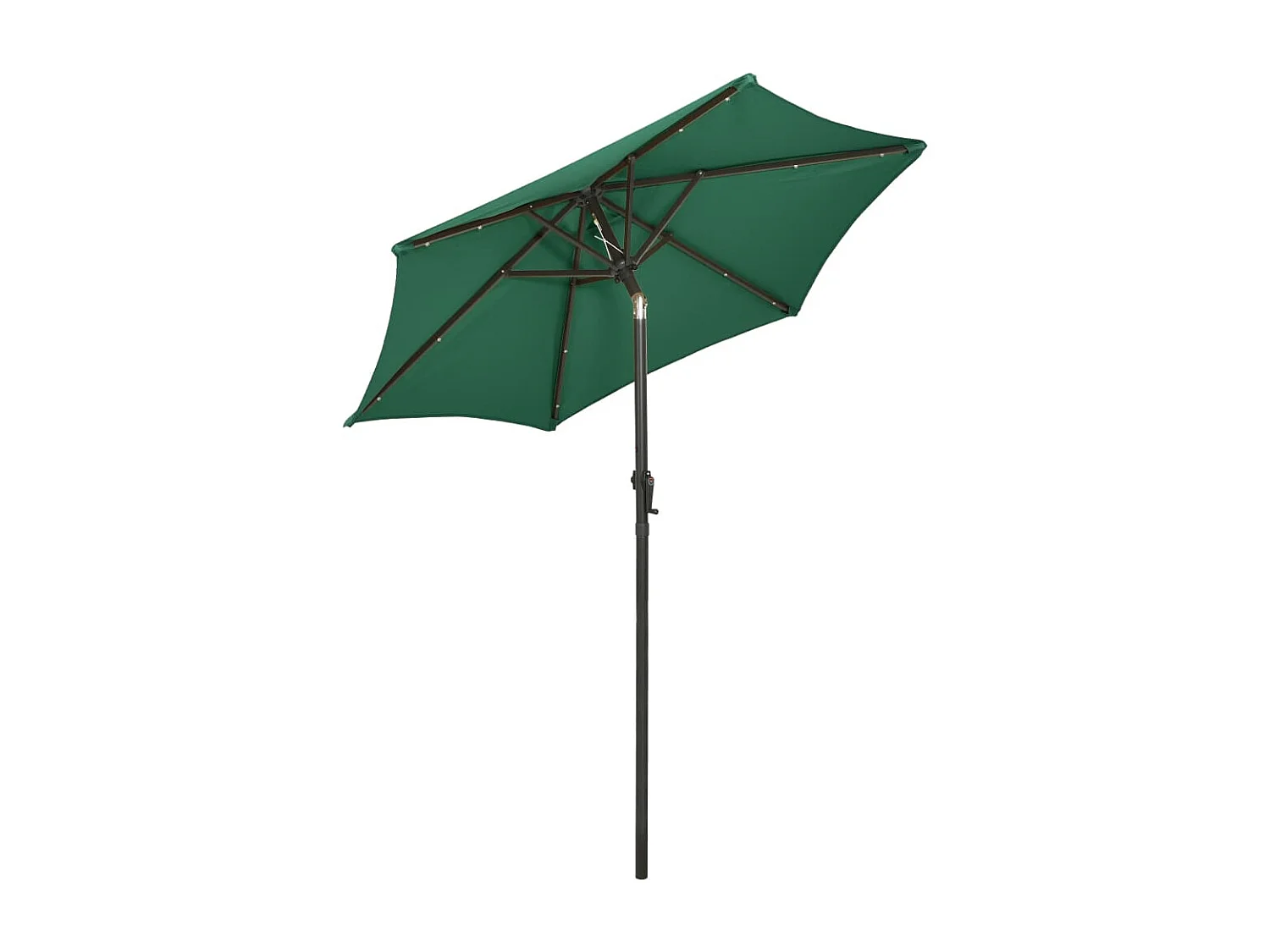 Parasol avec lumières LED Vert 200x211 Aluminium