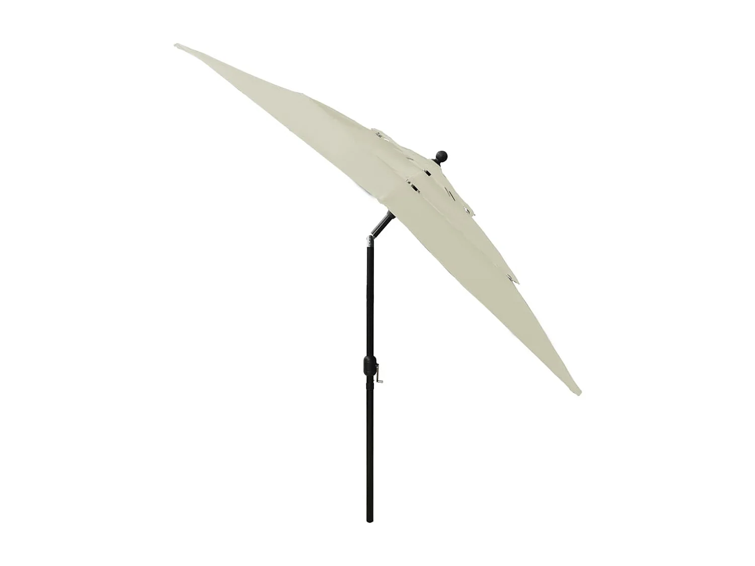 Parasol à 3 niveaux avec mât en aluminium Sable 2,5x2,5 m