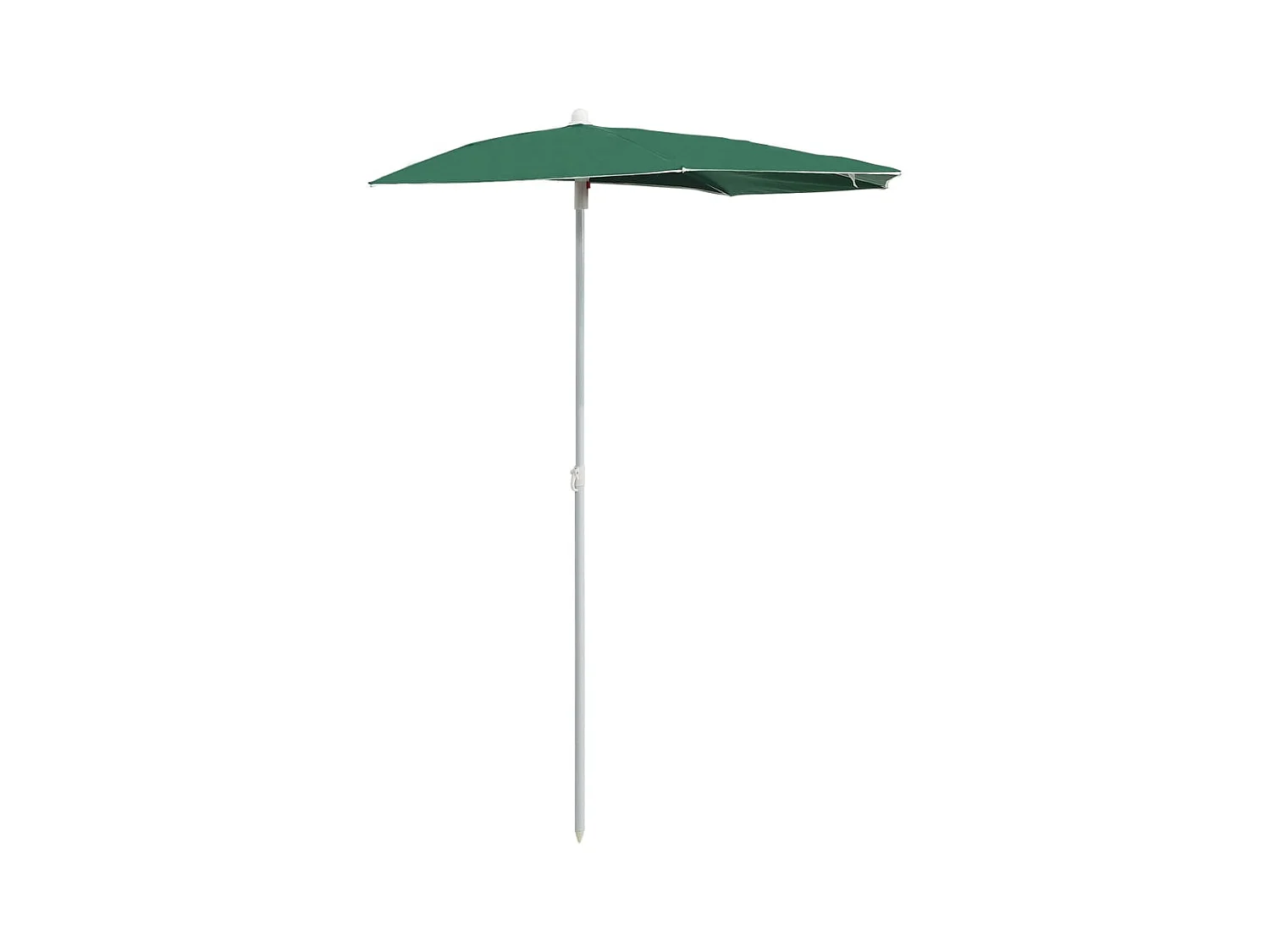 Demi-parasol de jardin avec mât 180x90 Vert