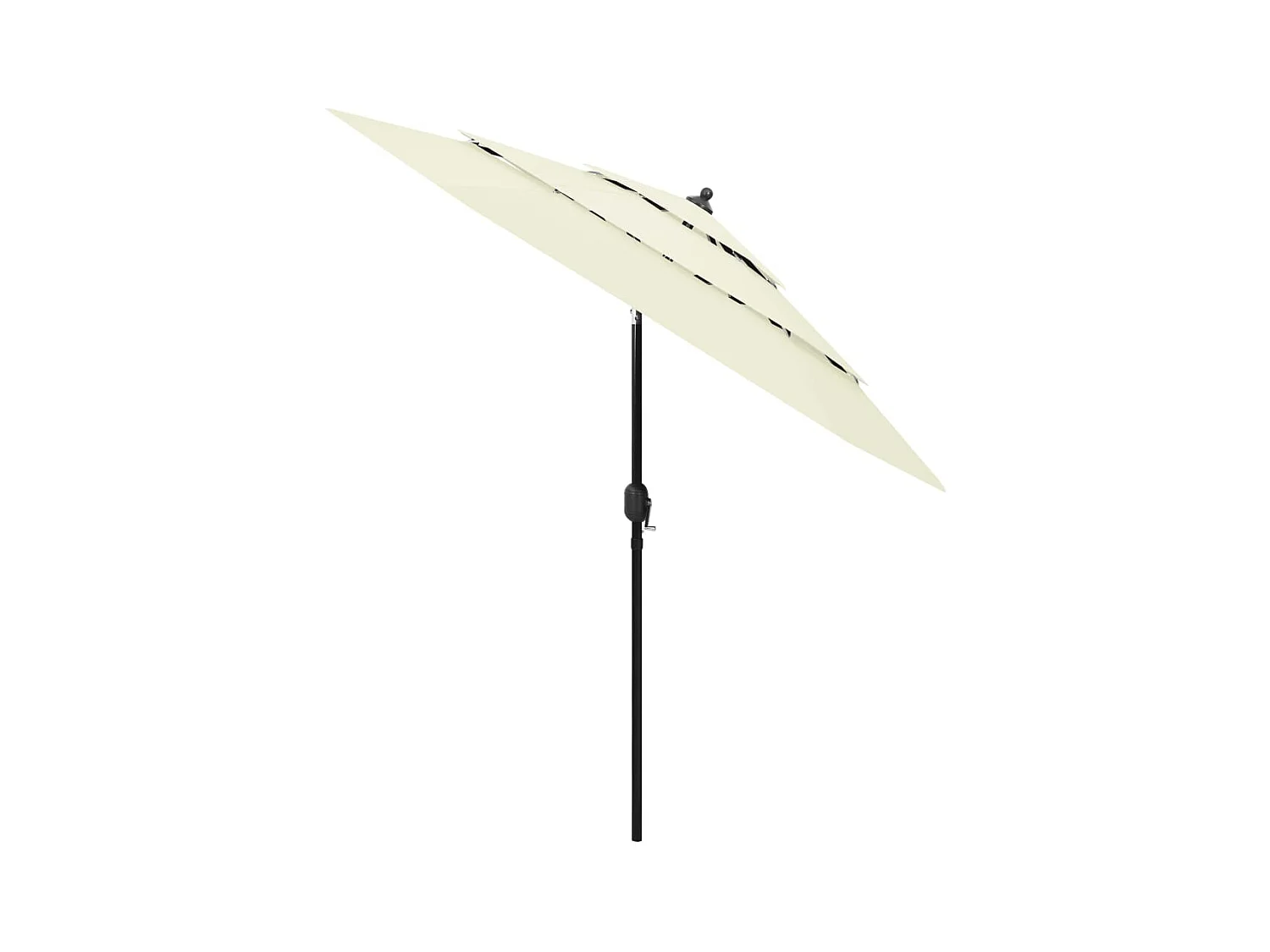 Parasol à 3 niveaux avec mât en aluminium Sable 2,5 m