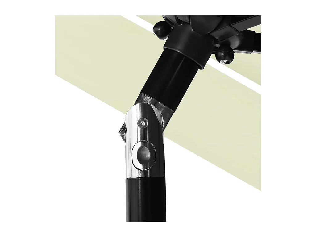 Parasol à 3 niveaux avec mât en aluminium Sable 2,5 m