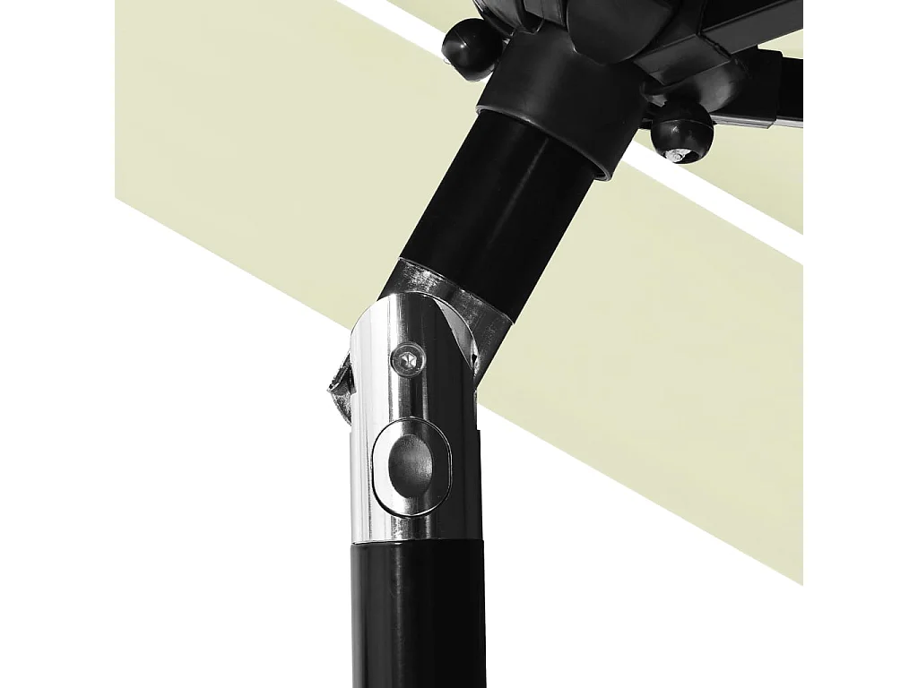 Parasol à 3 niveaux avec mât en aluminium Sable 2,5 m