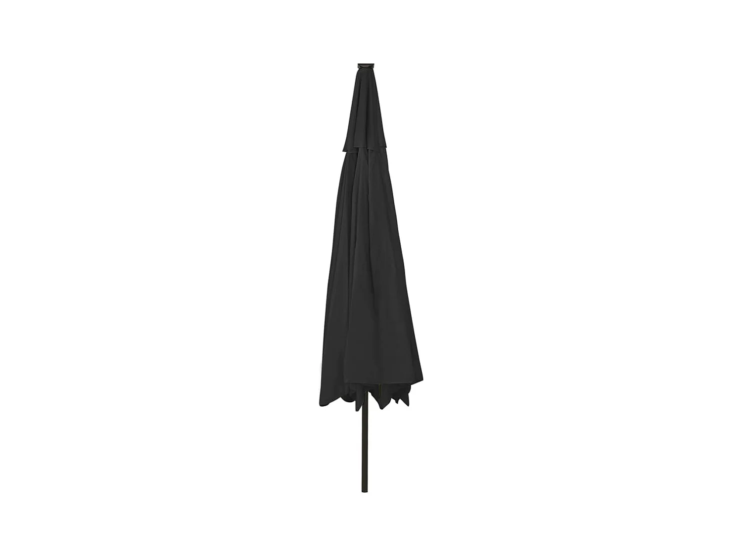 Parasol d'extérieur avec LED et mât en métal 400cm Noir