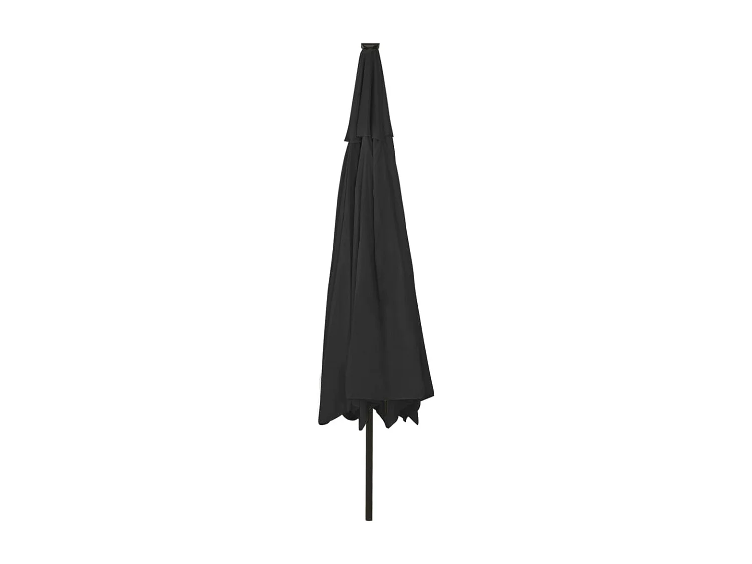 Parasol d'extérieur avec LED et mât en métal 400cm Noir