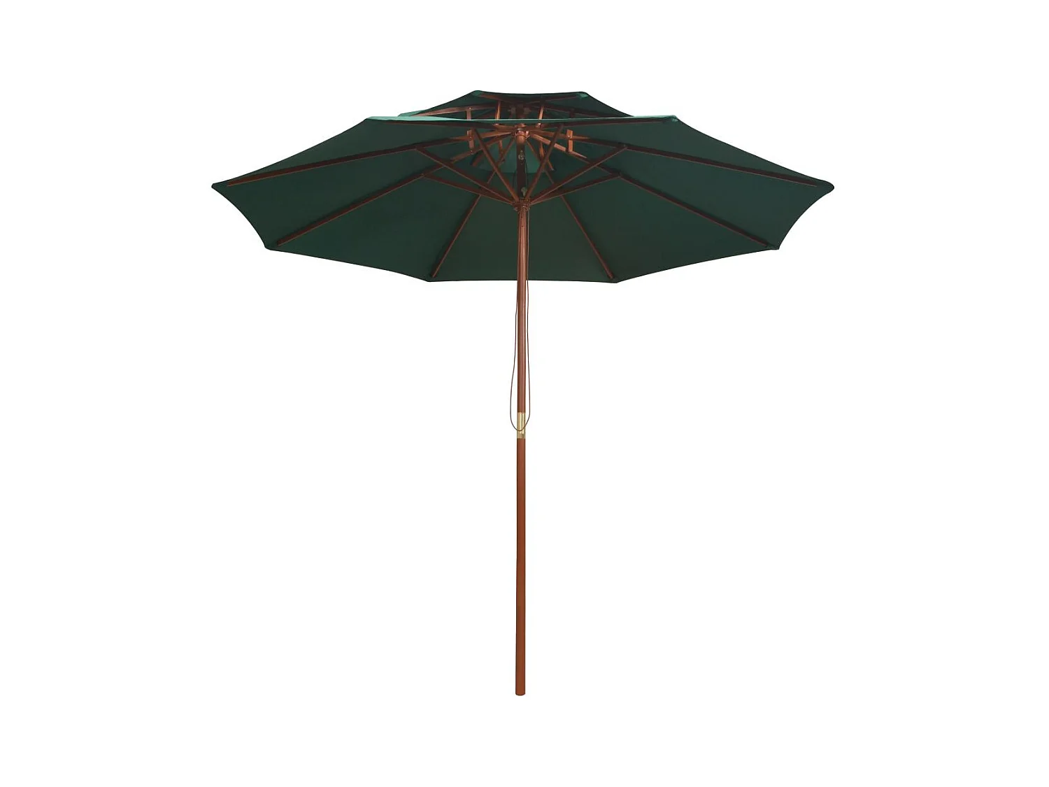 Parasol de terrasse 270x270 Poteau en bois Vert
