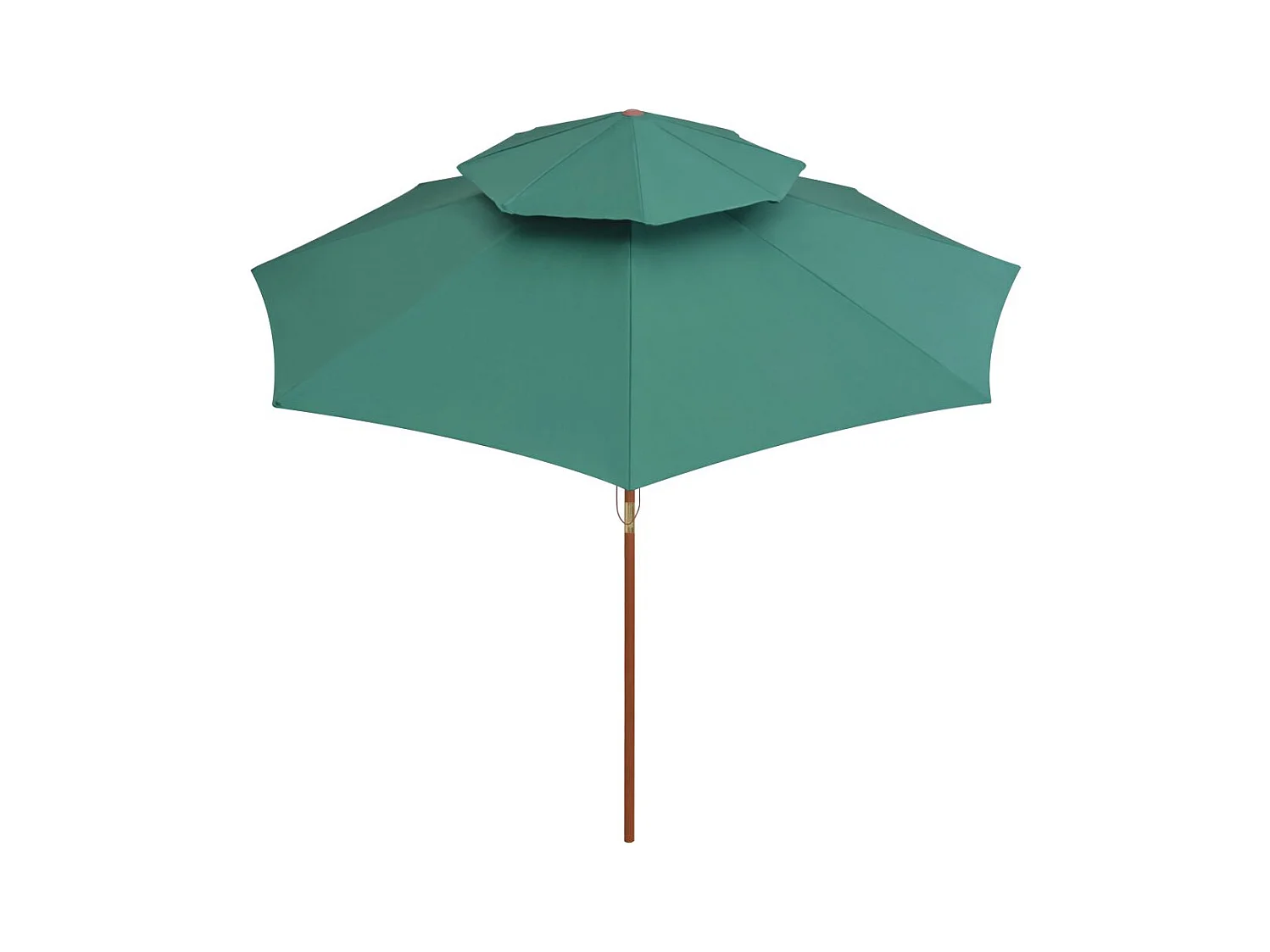 Parasol de terrasse 270x270 Poteau en bois Vert