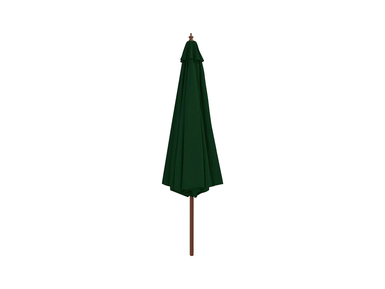 Parasol avec mât en bois 350cm Vert