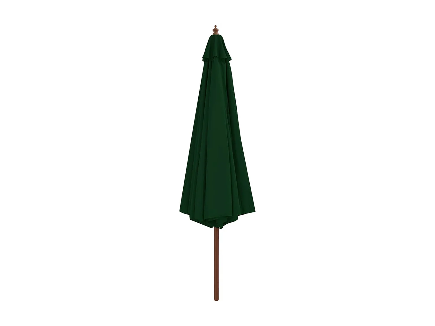 Parasol avec mât en bois 350cm Vert