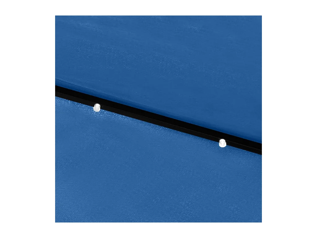 Parasol avec LED et mât en acier Bleu azuré 2x3 m