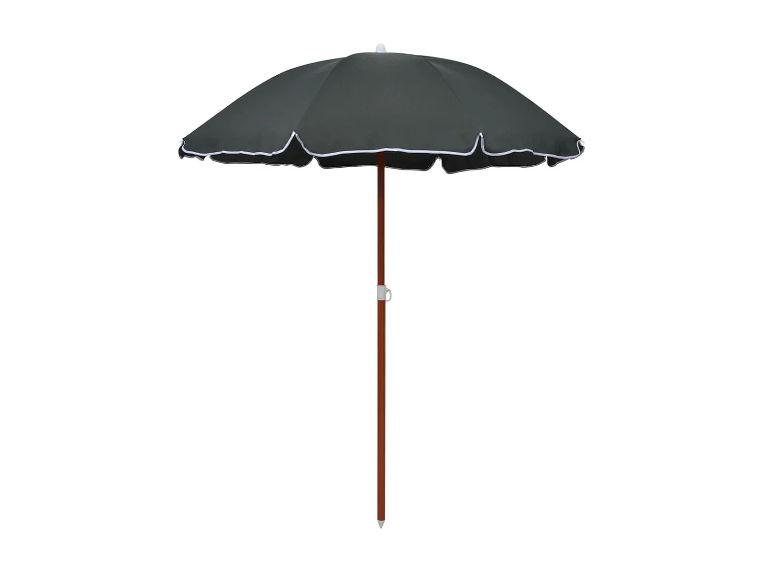Parasol avec mât en acier 180cm Anthracite