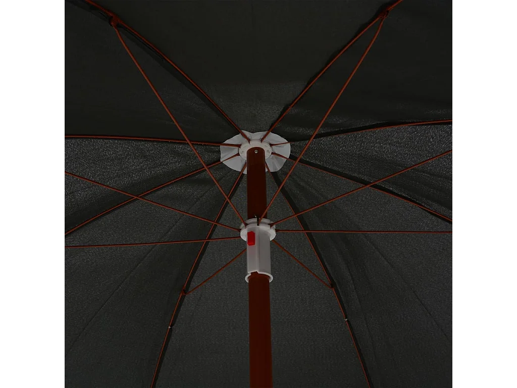 Parasol avec mât en acier 180cm Anthracite