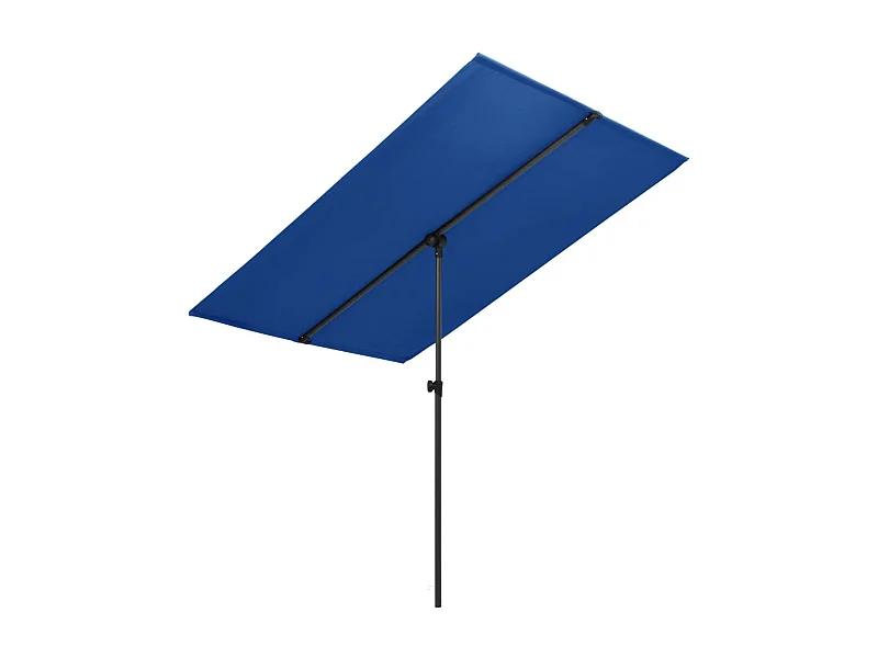 Parasol d'extérieur avec mât en aluminium 2x1,5 m Bleu azuré