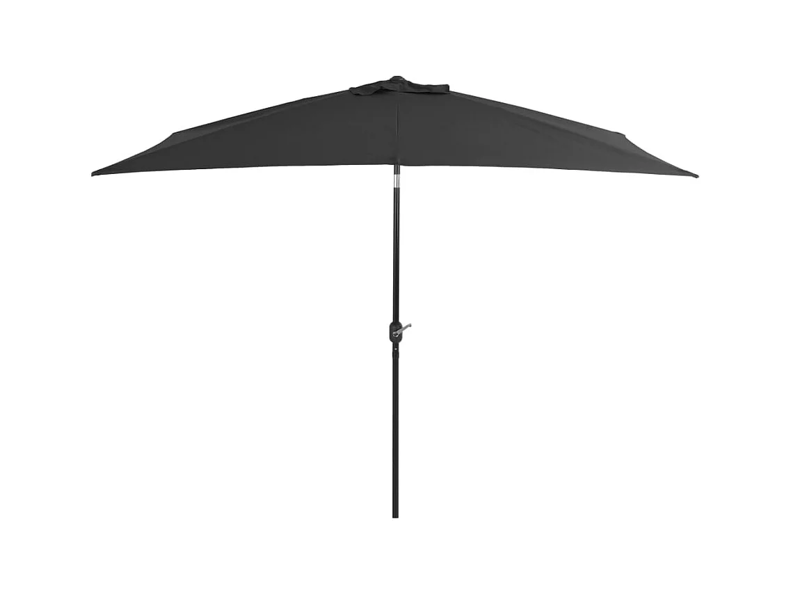 Parasol avec mât en métal 300x200 Anthracite