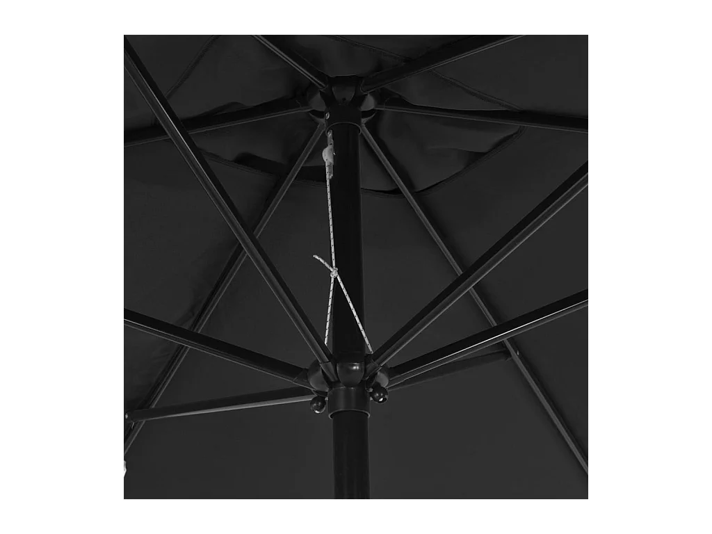 Parasol avec mât en métal 300x200 Anthracite