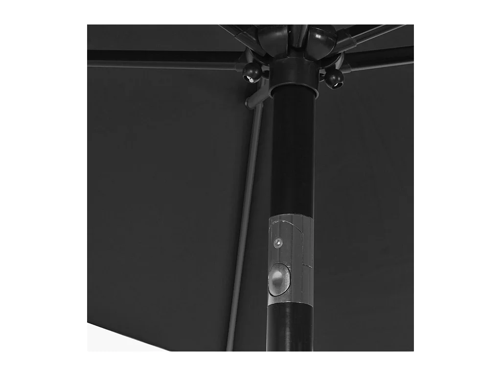 Parasol avec mât en métal 300x200 Anthracite