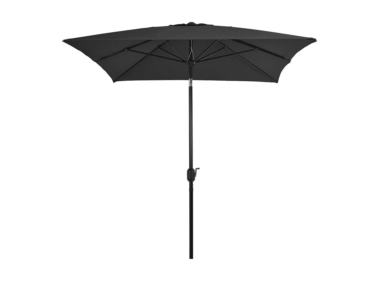 Parasol avec mât en métal 300x200 Anthracite