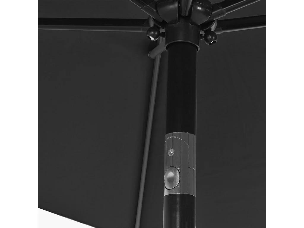 Parasol avec mât en métal 300x200 Anthracite