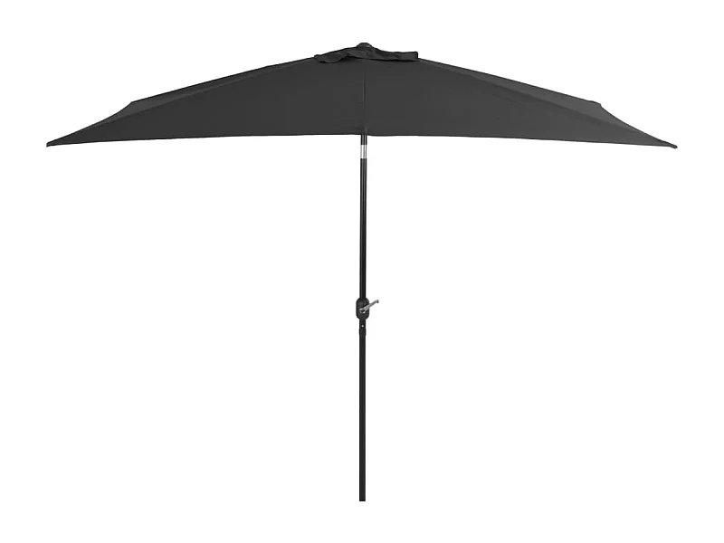 Parasol avec mât en métal 300x200 Anthracite