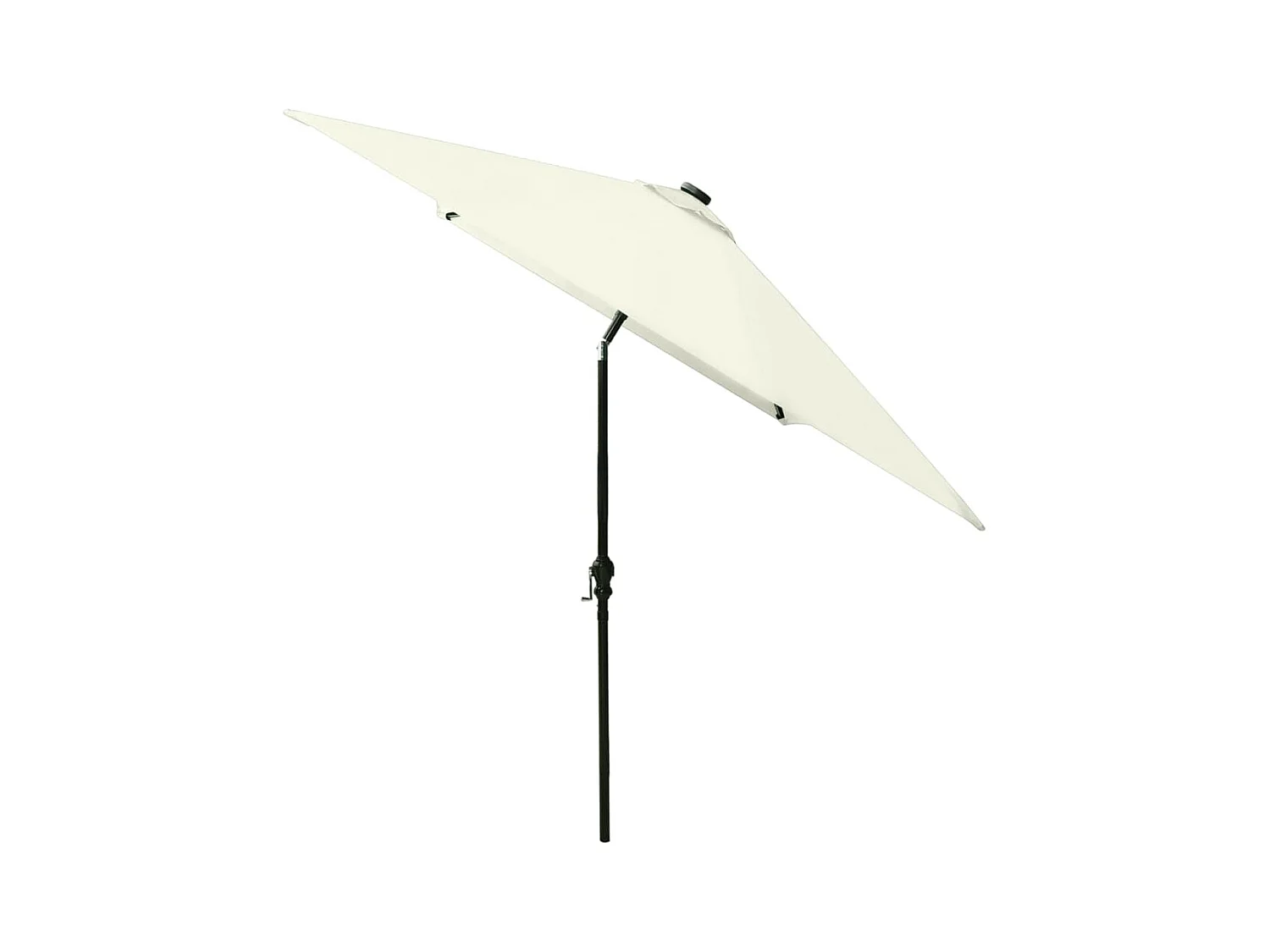 Parasol avec LED et mât en acier Sable 2x3 m