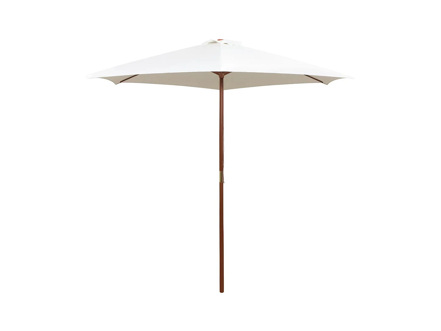 Parasol avec poteau en bois 270x270 Blanc crème