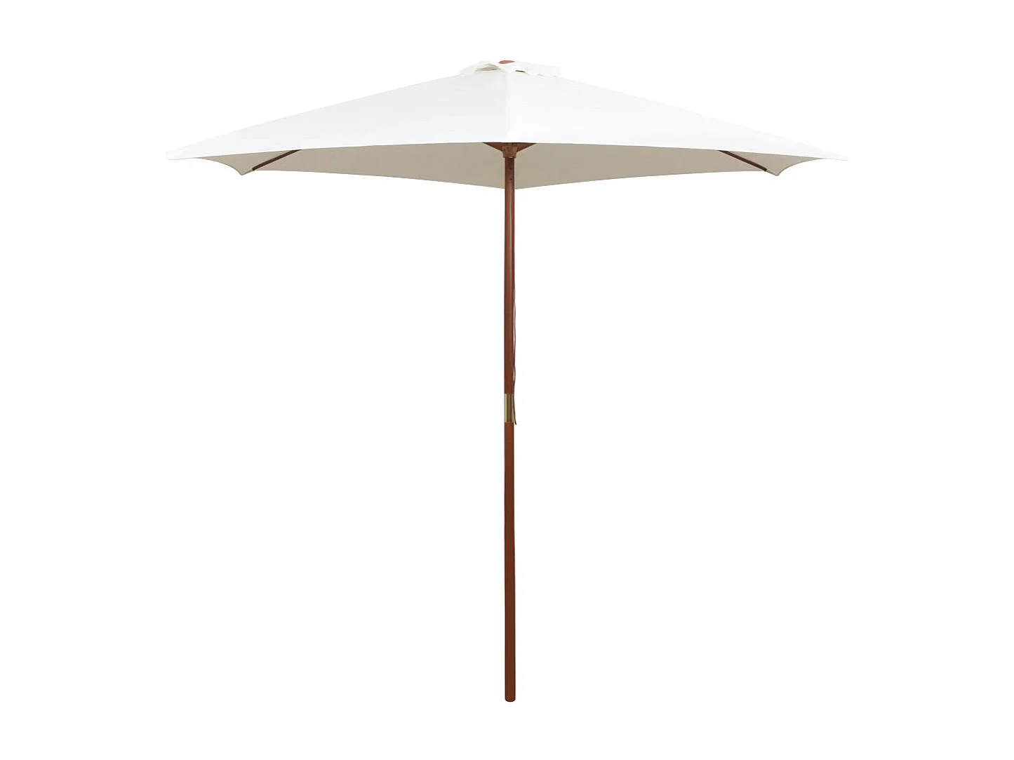 Parasol avec poteau en bois 270x270 Blanc crème