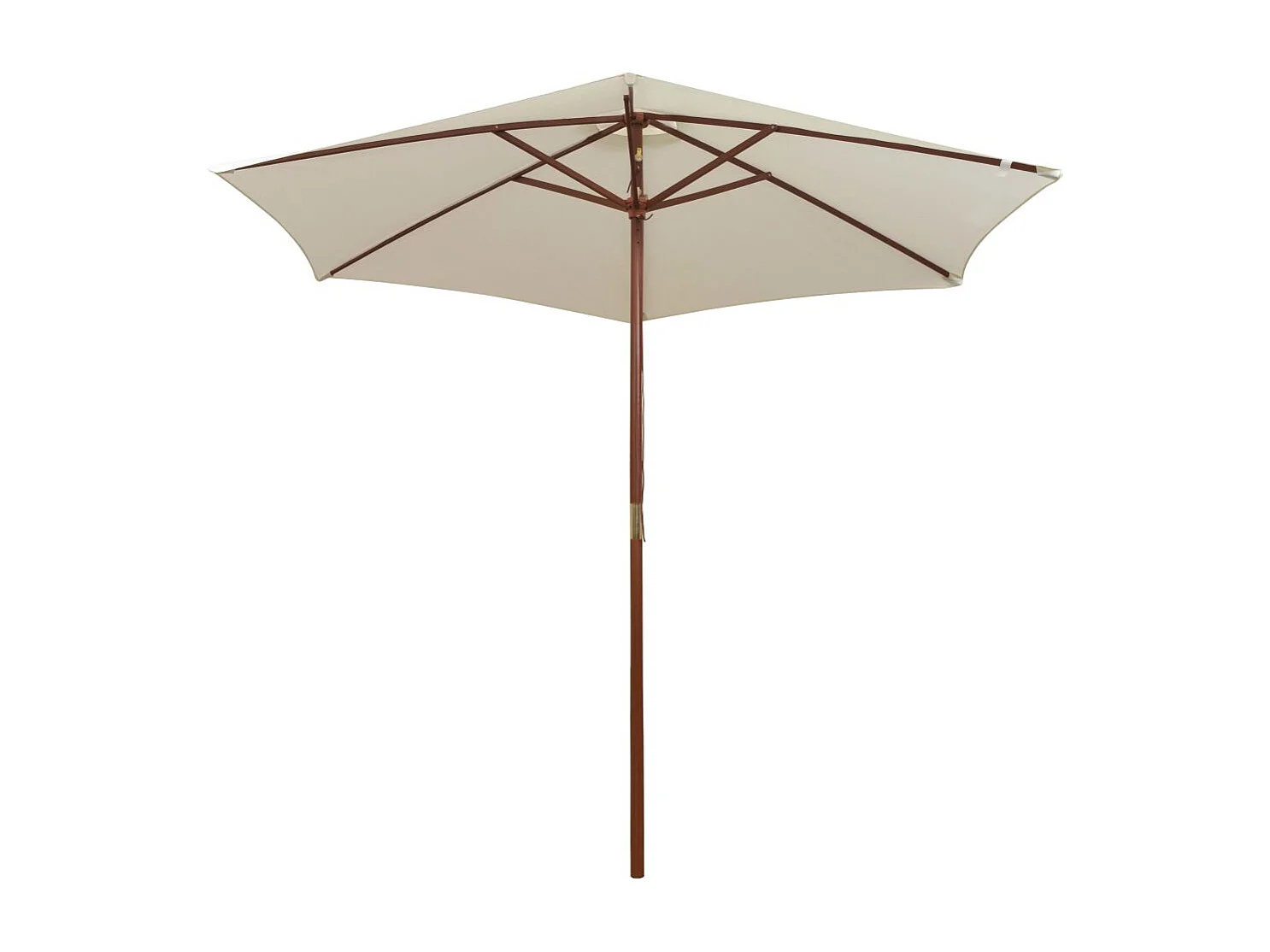 Parasol avec poteau en bois 270x270 Blanc crème
