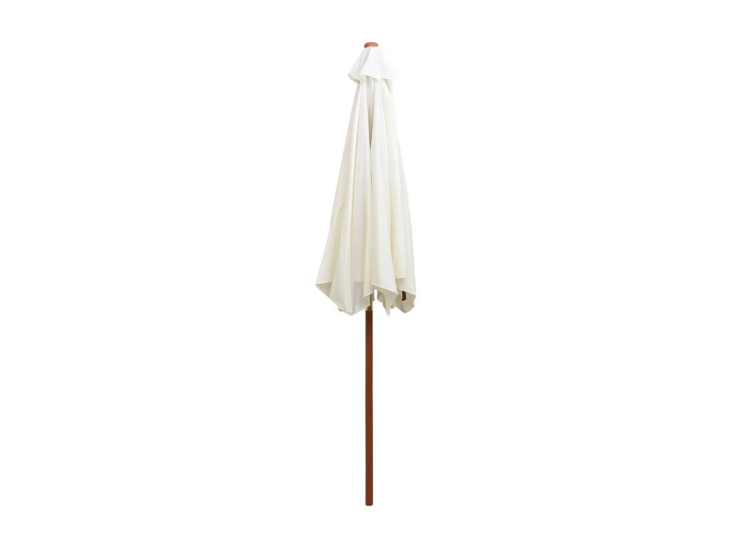Parasol avec poteau en bois 270x270 Blanc crème