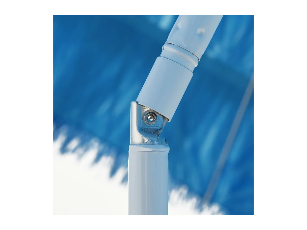 Parasol de plage Bleu 300cm 2