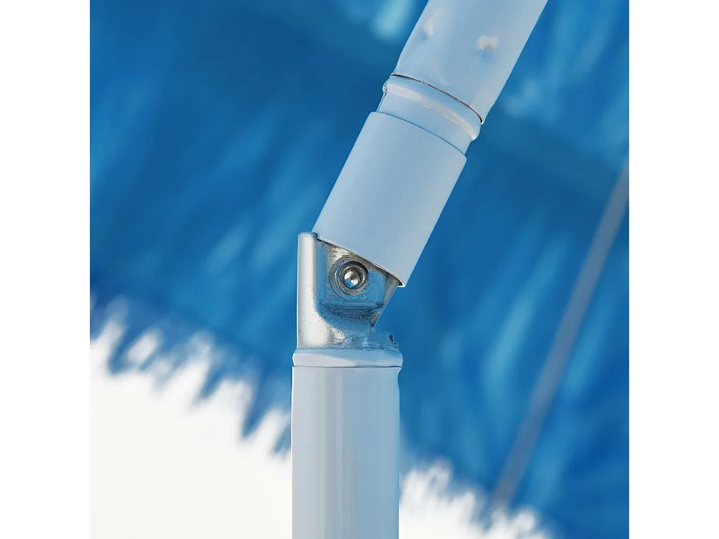 Parasol de plage Bleu 300cm 2