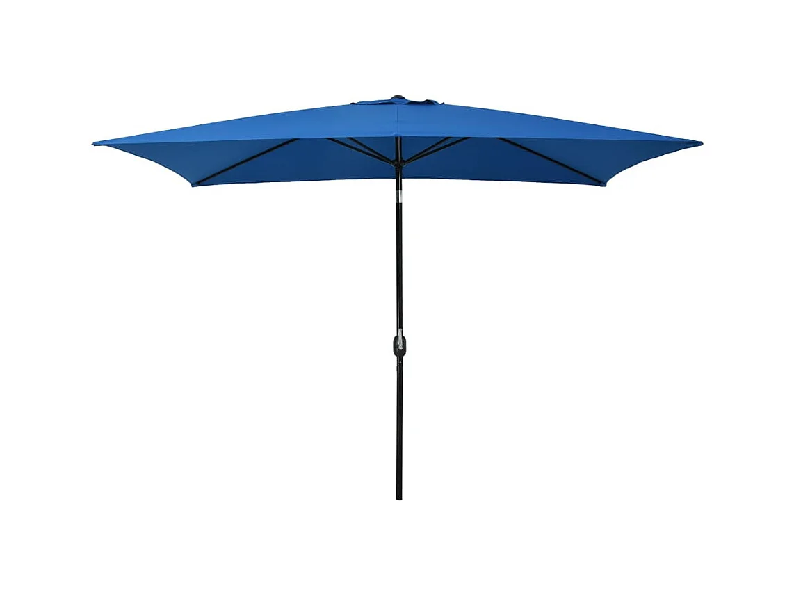 Parasol d'extérieur avec poteau en métal 300x200 Azuré