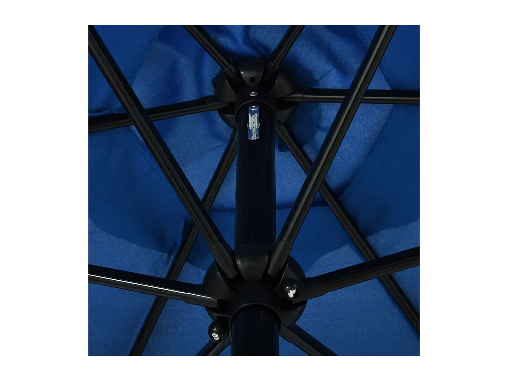 Parasol d'extérieur avec poteau en métal 300x200 Azuré