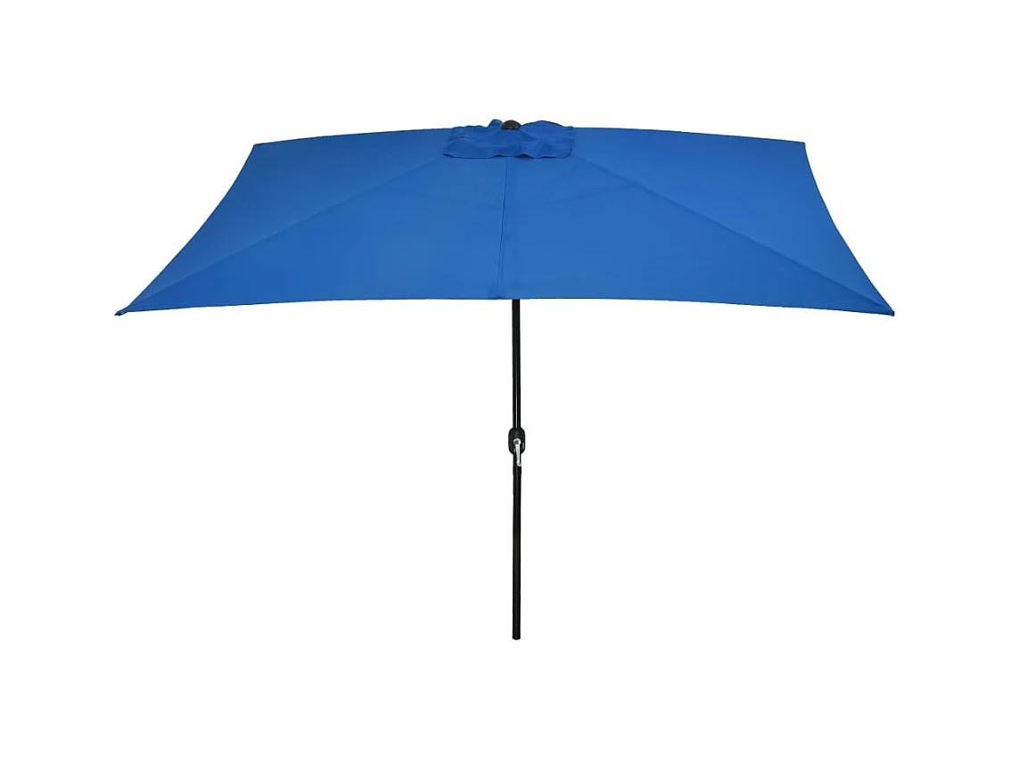 Parasol d'extérieur avec poteau en métal 300x200 Azuré