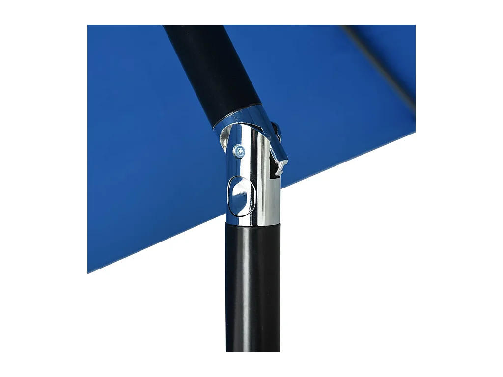 Parasol d'extérieur avec poteau en métal 300x200 Azuré