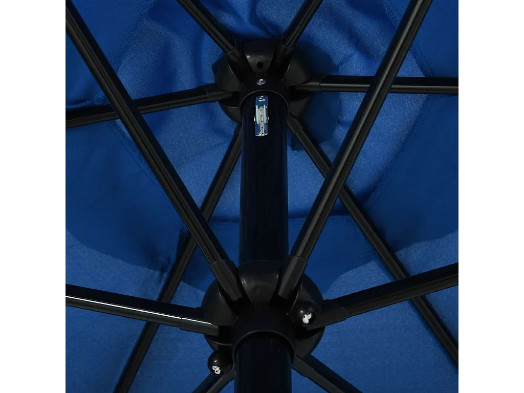 Parasol d'extérieur avec poteau en métal 300x200 Azuré