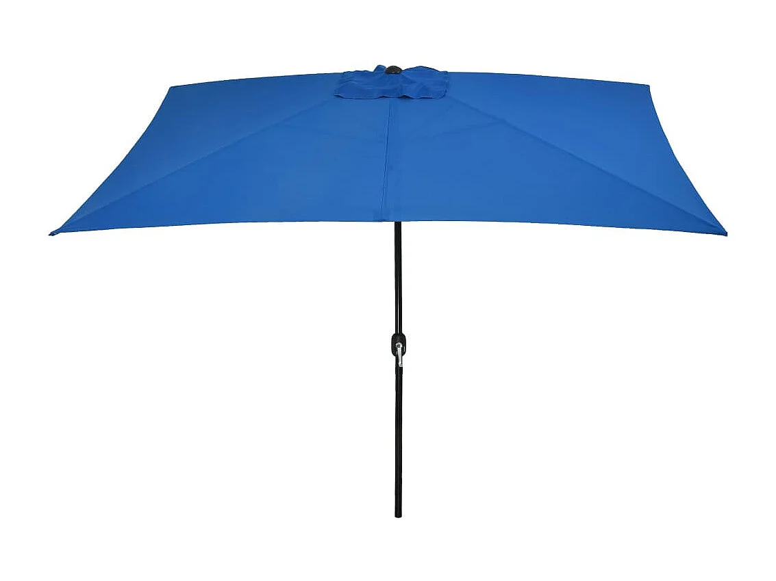 Parasol d'extérieur avec poteau en métal 300x200 Azuré
