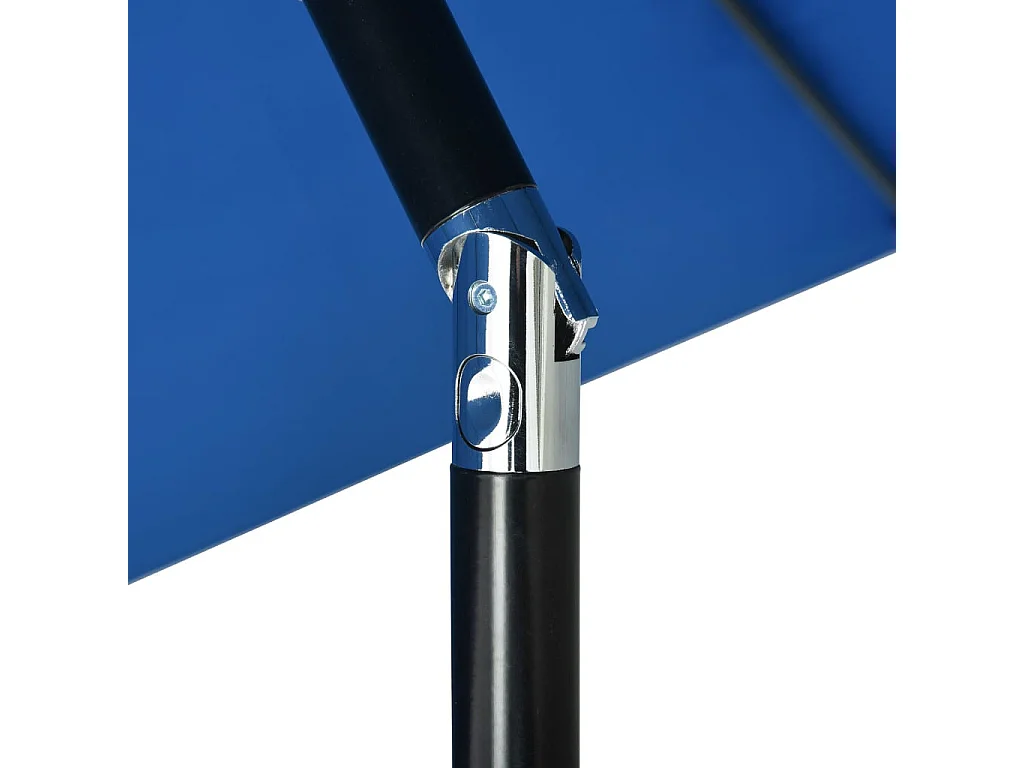 Parasol d'extérieur avec poteau en métal 300x200 Azuré