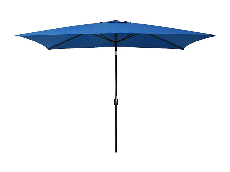 Parasol d'extérieur avec poteau en métal 300x200 Azuré