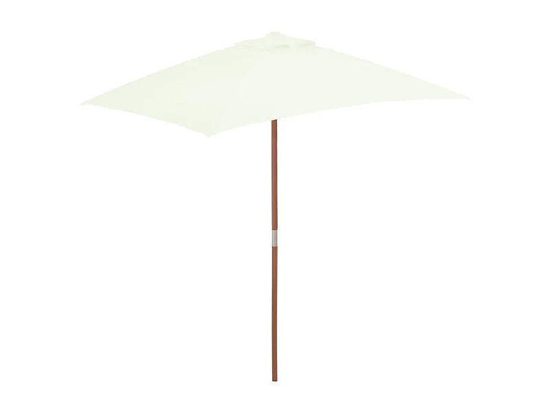 Parasol avec mât en bois 150x200 Sable