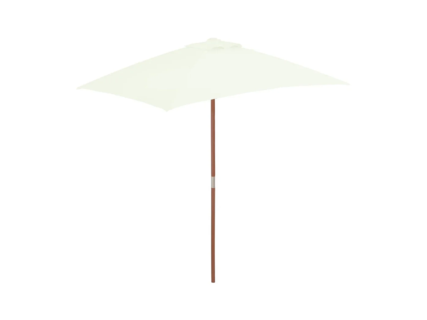 Parasol avec mât en bois 150x200 Sable