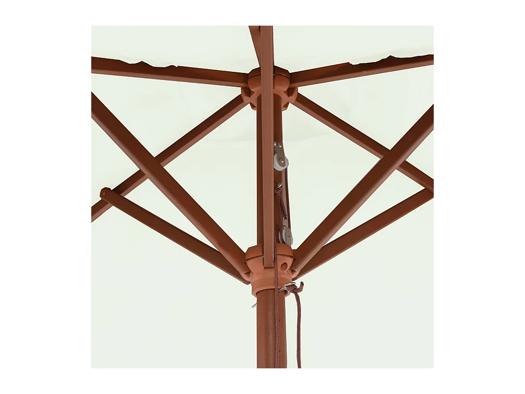 Parasol avec mât en bois 150x200 Sable