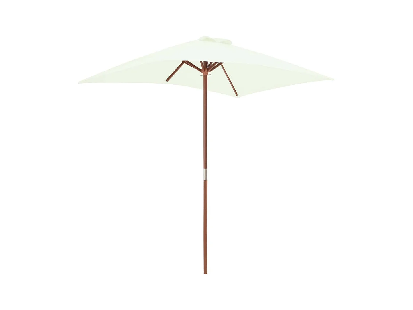 Parasol avec mât en bois 150x200 Sable