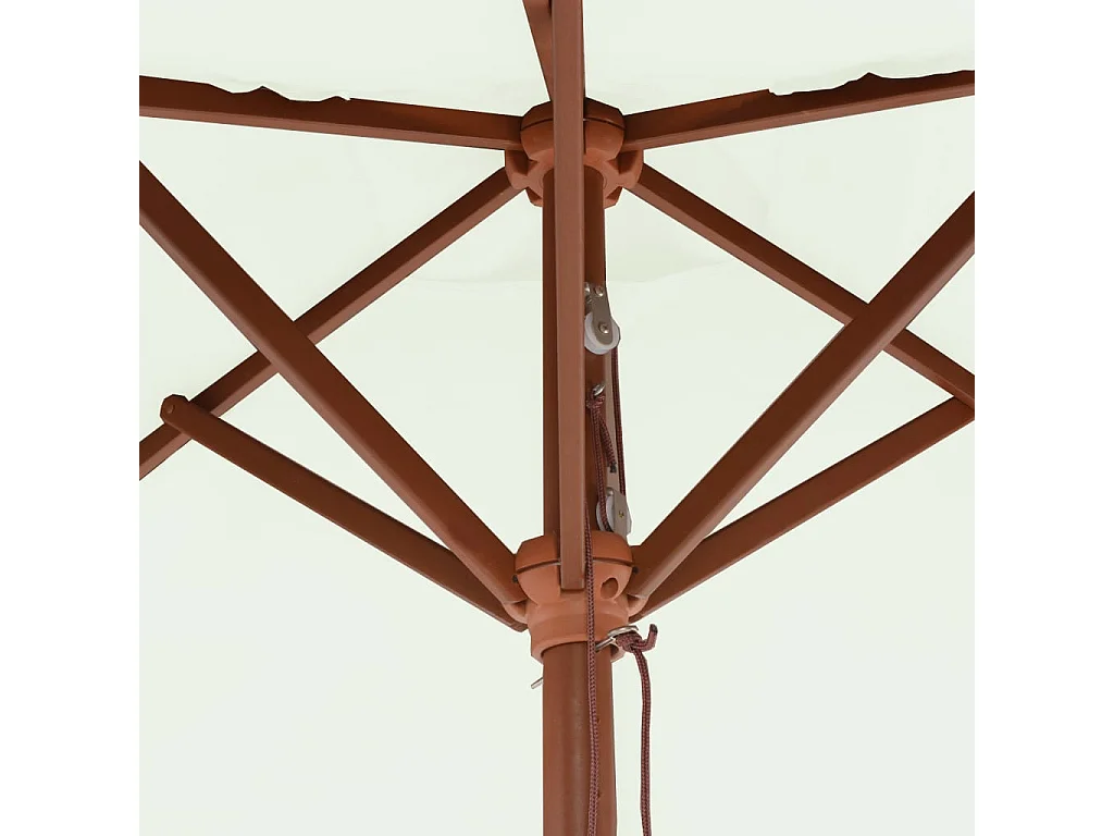 Parasol avec mât en bois 150x200 Sable