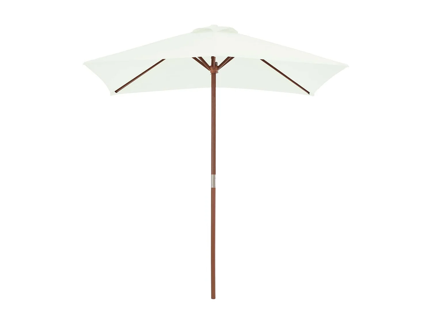 Parasol avec mât en bois 150x200 Sable