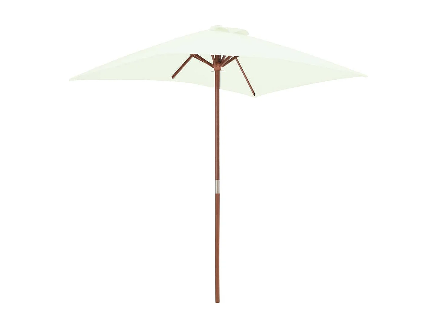 Parasol avec mât en bois 150x200 Sable
