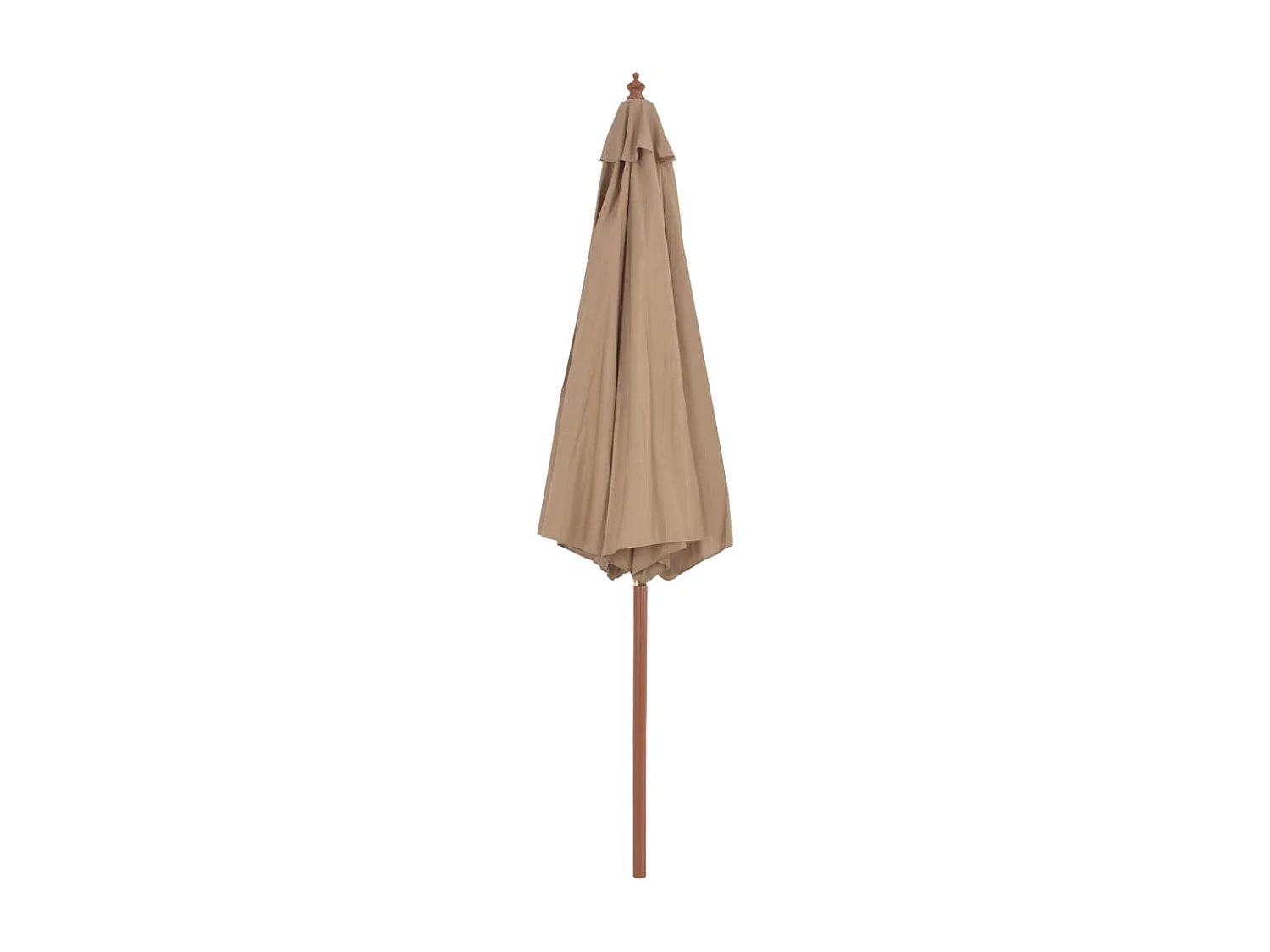 Parasol d'extérieur avec mât en bois 300cm Taupe