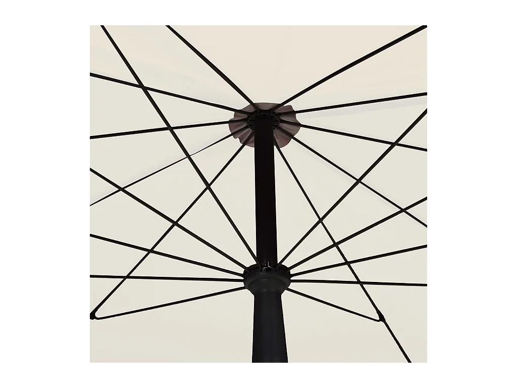 Parasol de jardin avec mât 200x130 Sable
