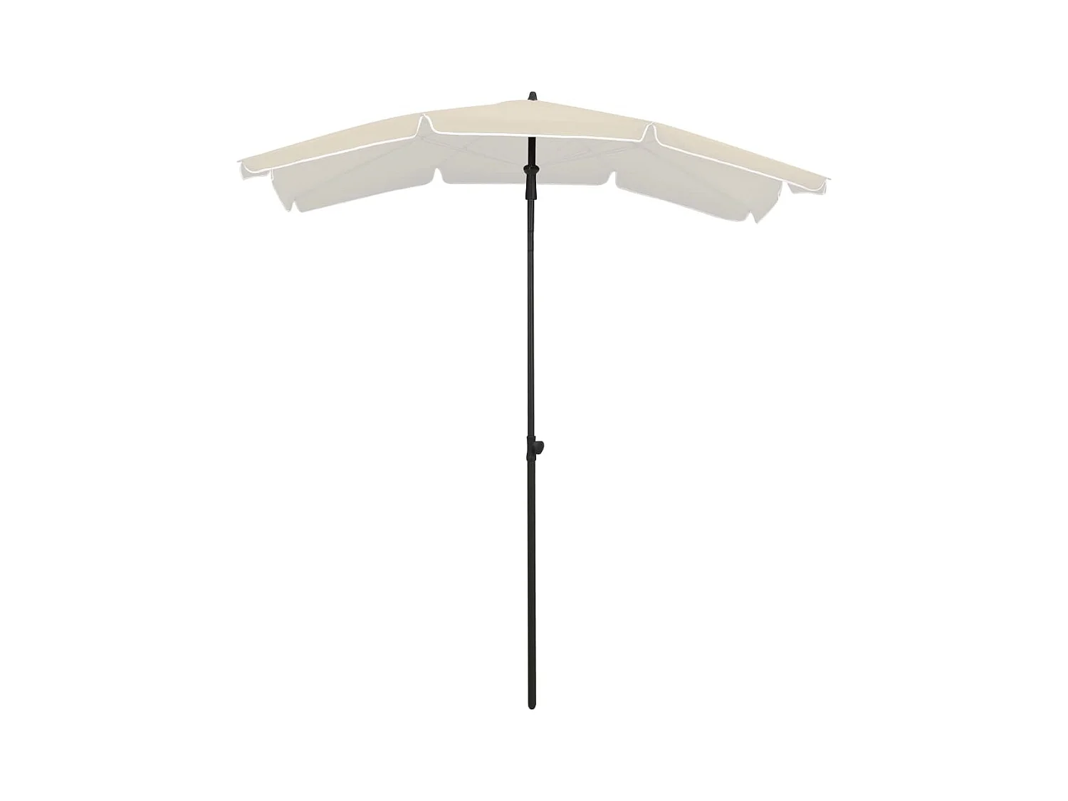 Parasol de jardin avec mât 200x130 Sable